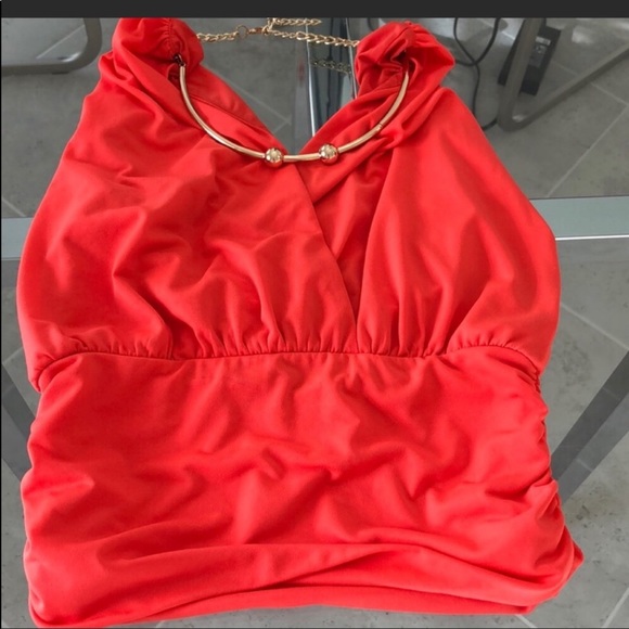 2 Bebe Orange TOPs bundle in XS (2 of them) - Picture 1 of 2